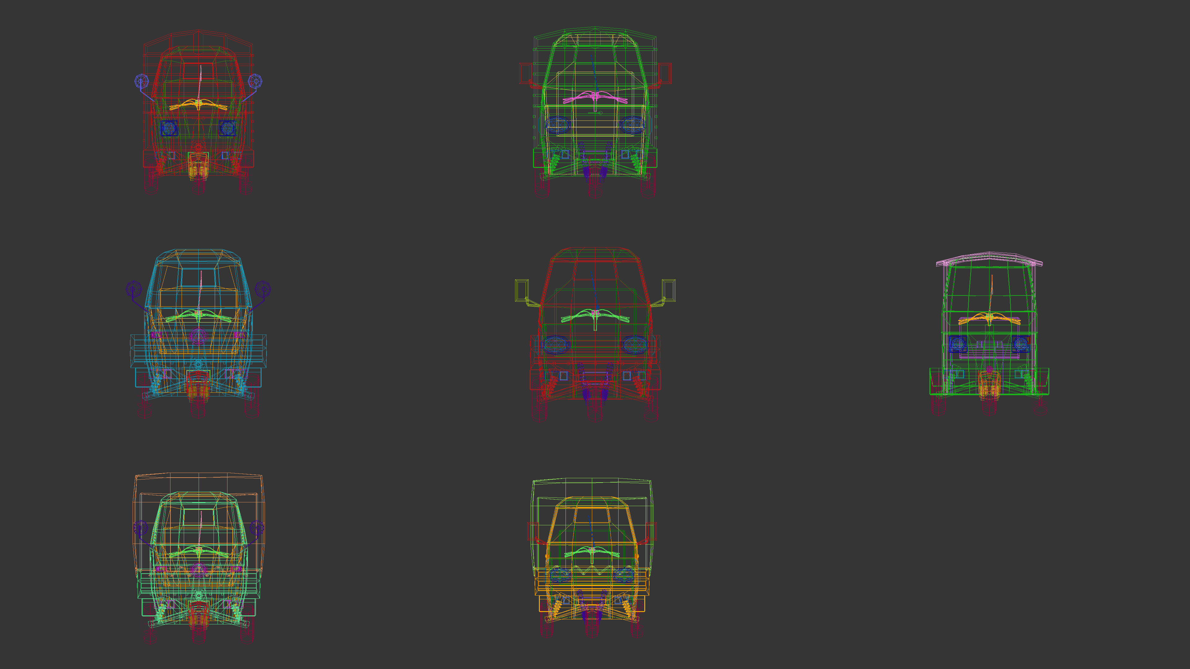 Low Poly Three-Wheeler Pack 3D Model Collection_22