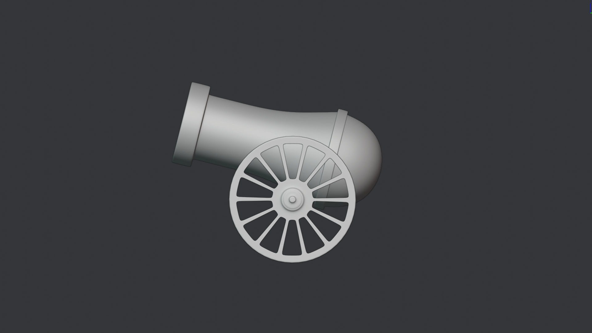 Stylized Cannon Low-poly 3D model Low-poly 3D model_4