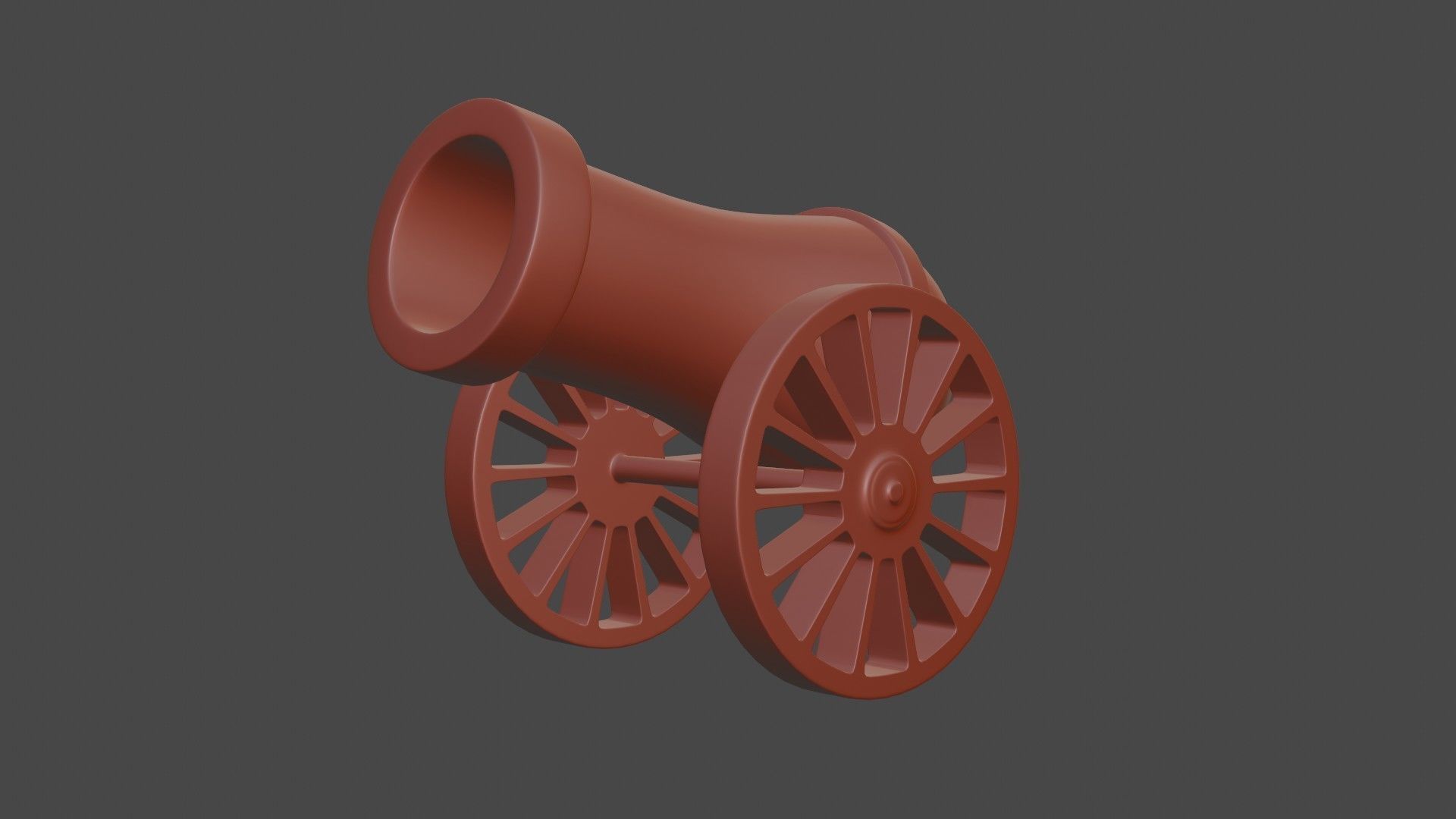 Stylized Cannon Low-poly 3D model Low-poly 3D model_5