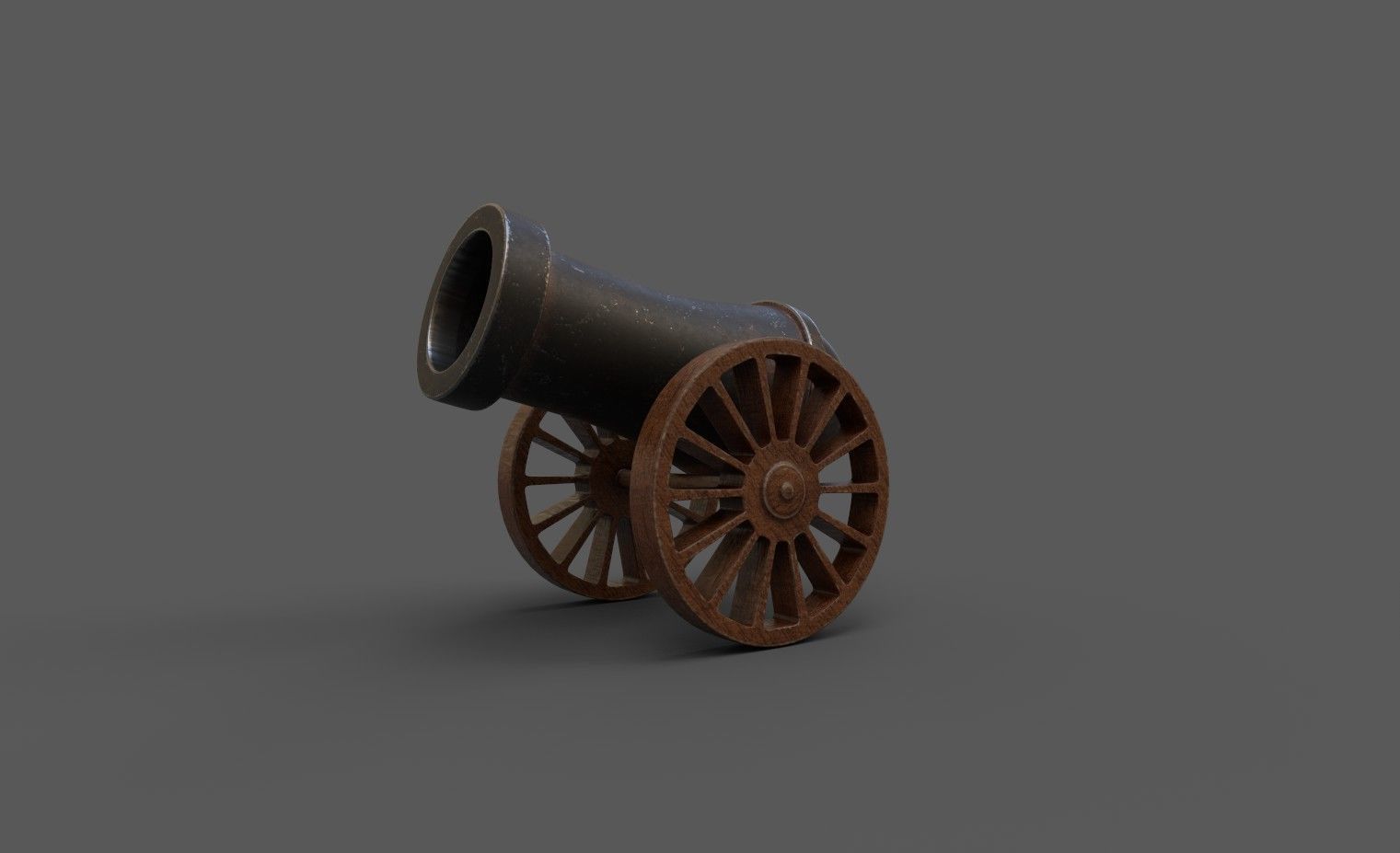Stylized Cannon Low-poly 3D model Low-poly 3D model_1