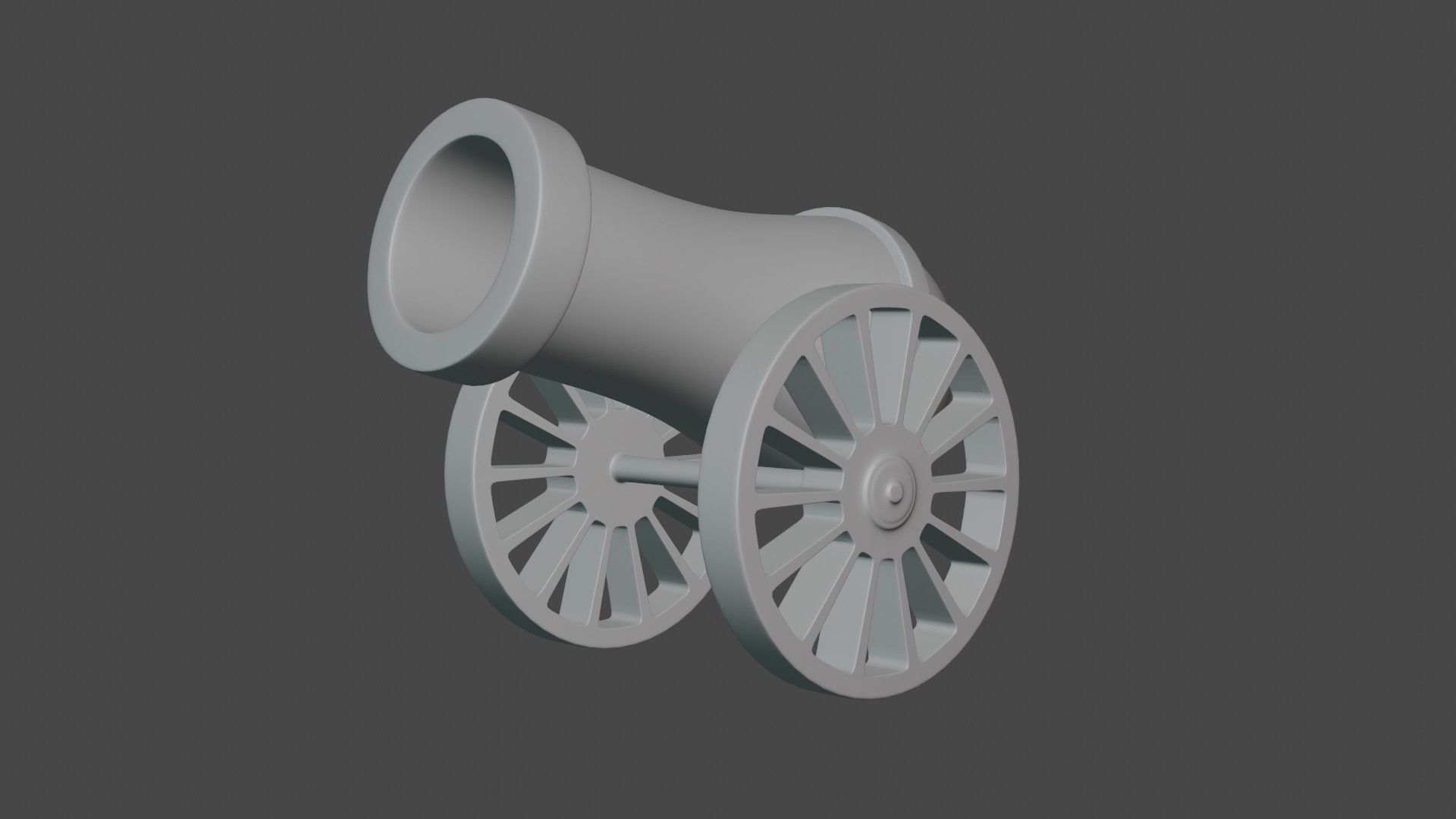 Stylized Cannon Low-poly 3D model Low-poly 3D model_2