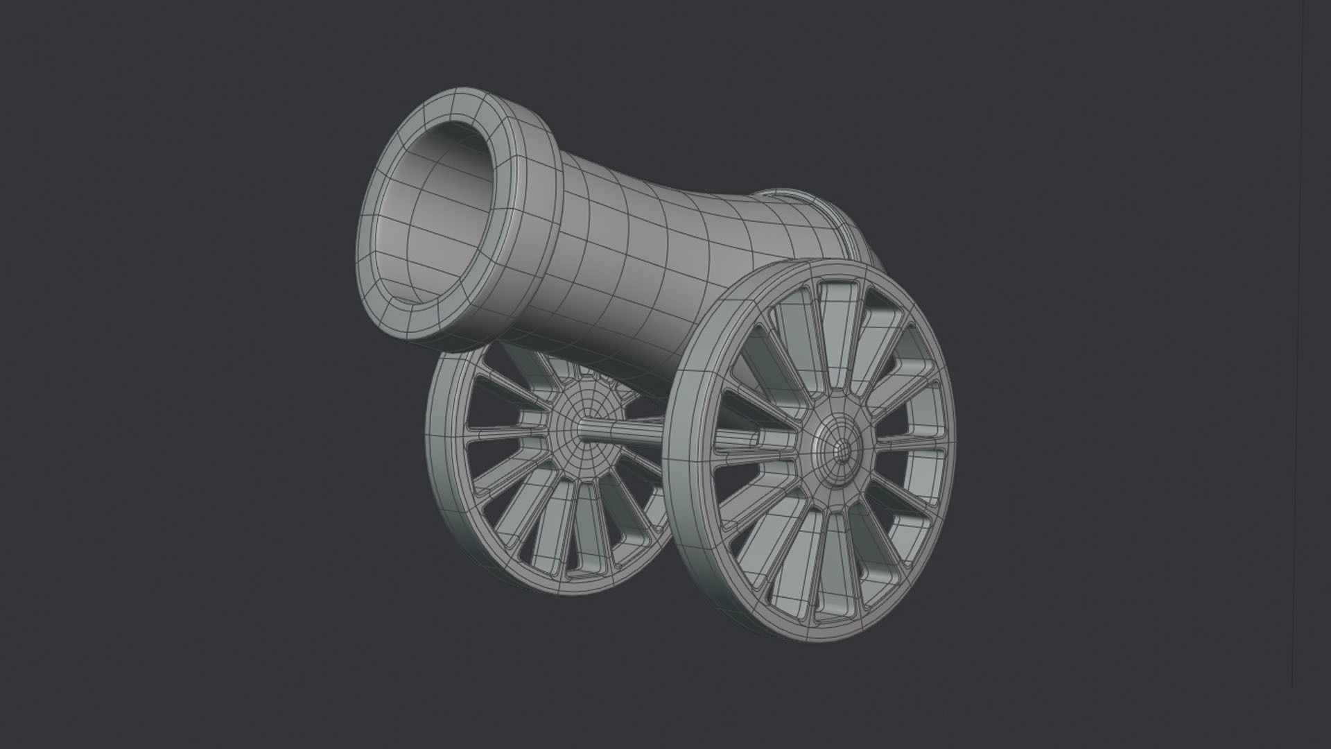 Stylized Cannon Low-poly 3D model Low-poly 3D model_3