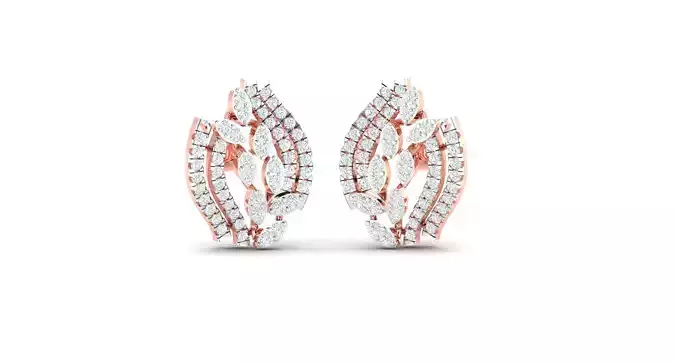 Women earrings 3dm stl render detail 3D print model 3D print model