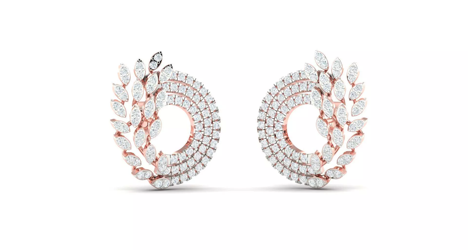 Women earrings 3dm stl render detail 3D print model 3D print model_0