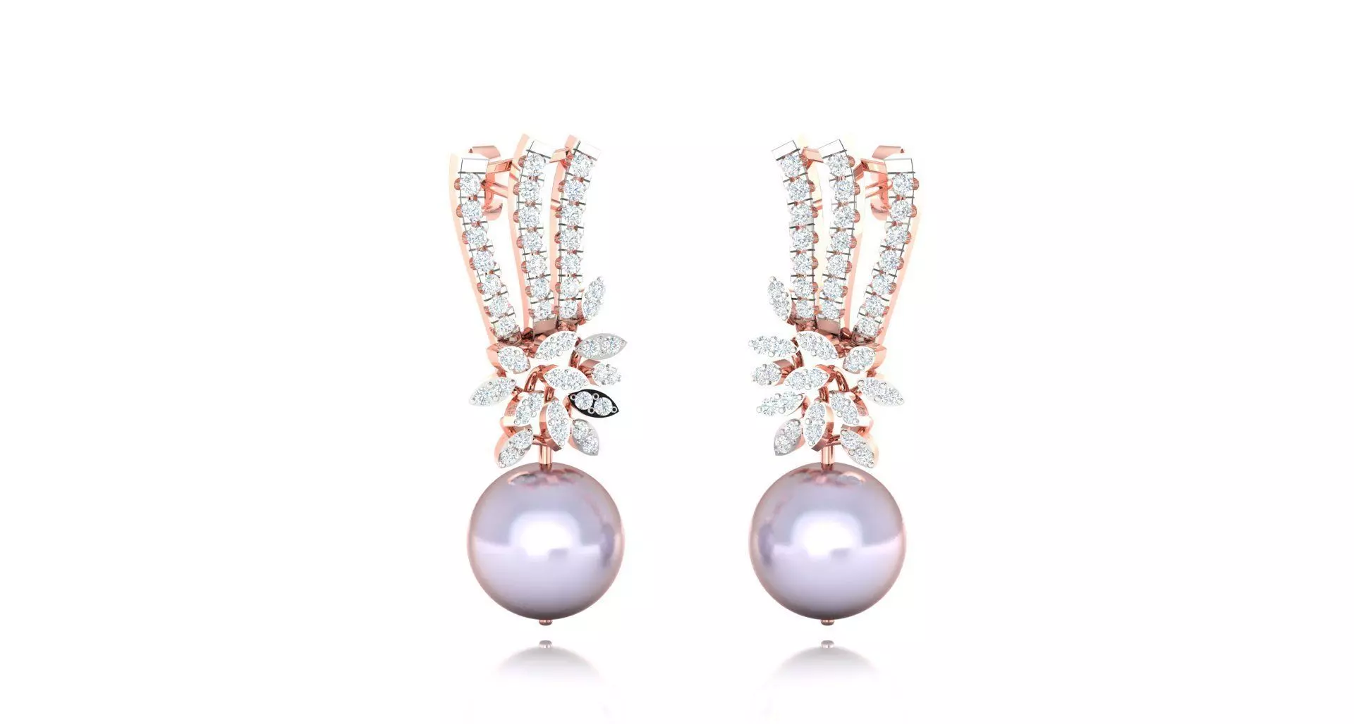 Women earrings 3dm stl render detail 3D print model 3D print model_0