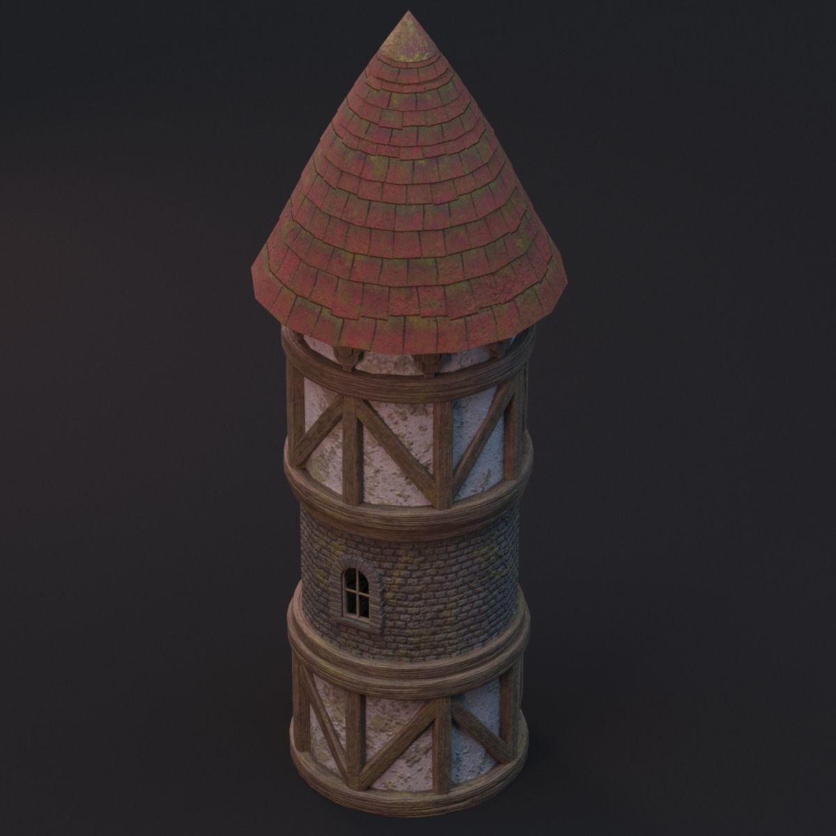 Medieval tower 3D model_5