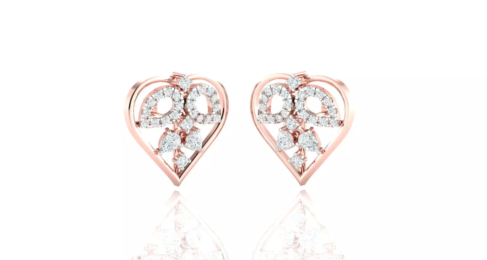 Women earrings 3dm stl render detail 3D print model 3D print model