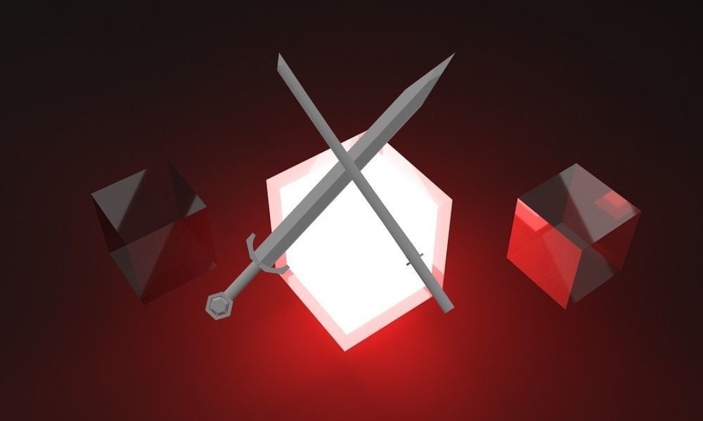 sword-set two swords 3D model_1