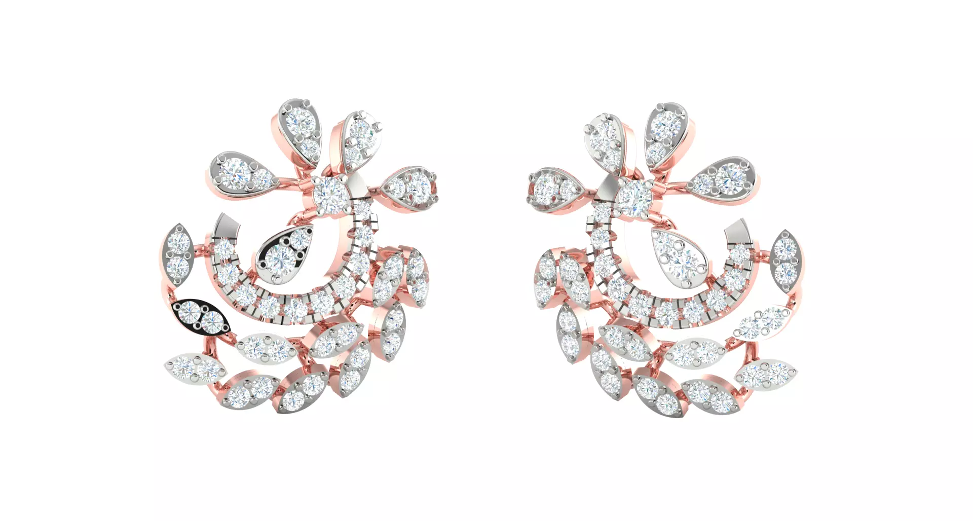 Women earrings 3dm stl render detail 3D print model 3D print model_0