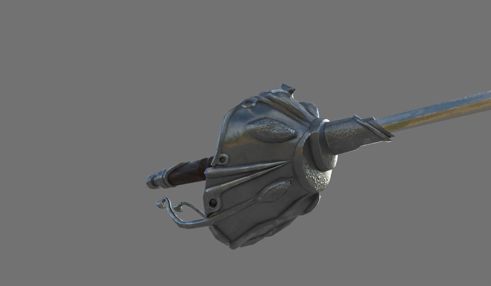 Epee 1 sword Low-poly 3D model_1