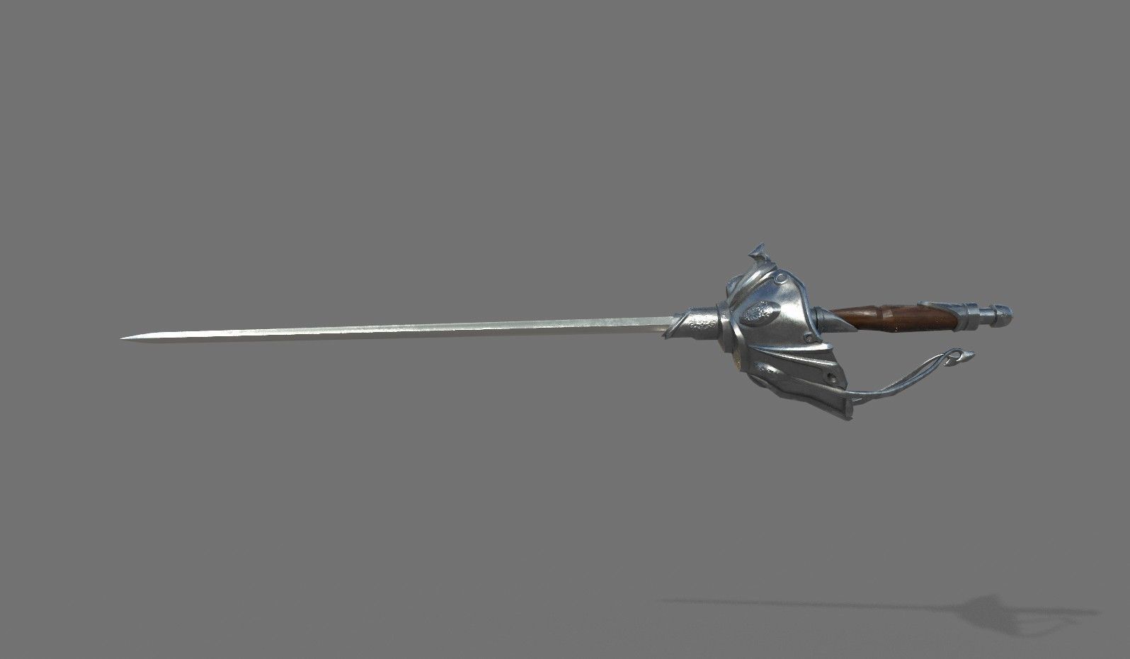 Epee 1 sword Low-poly 3D model_2