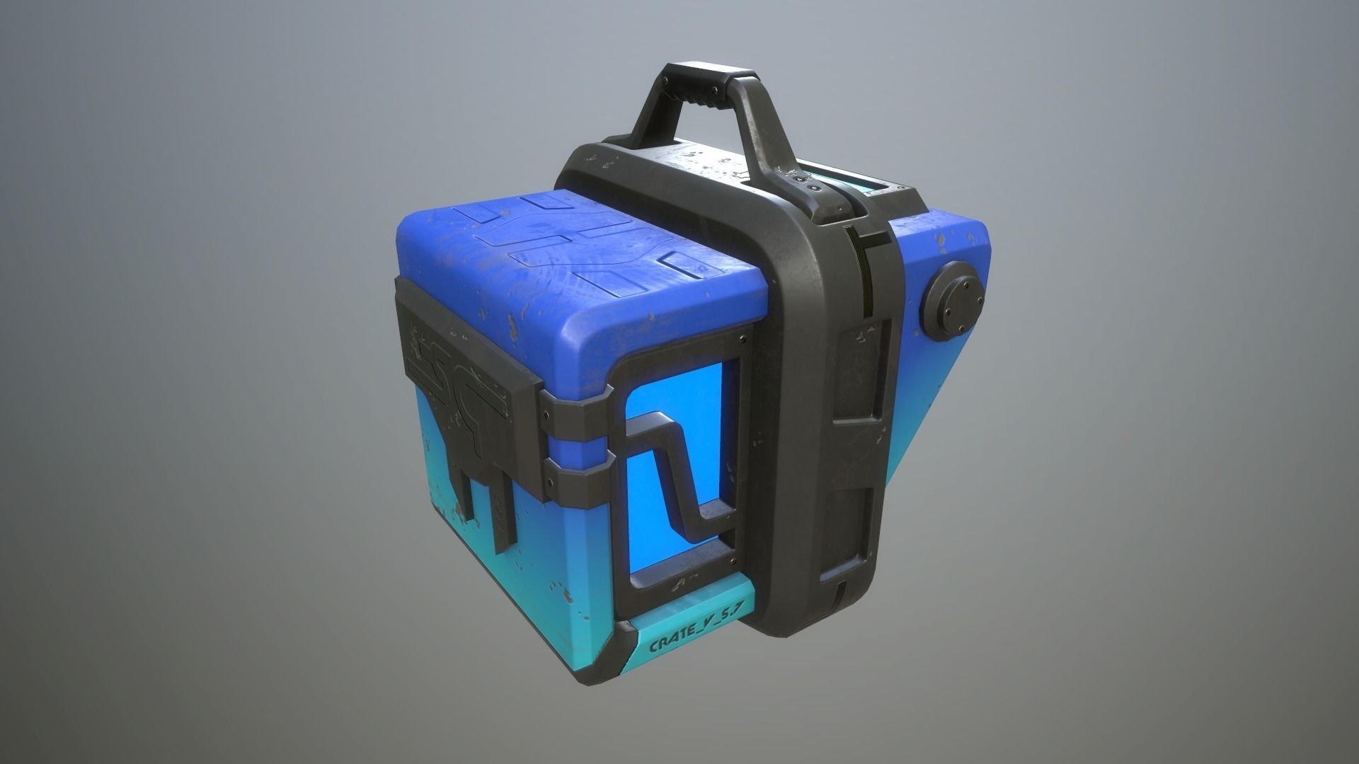 Sci-fi crates Low-poly 3D model_20