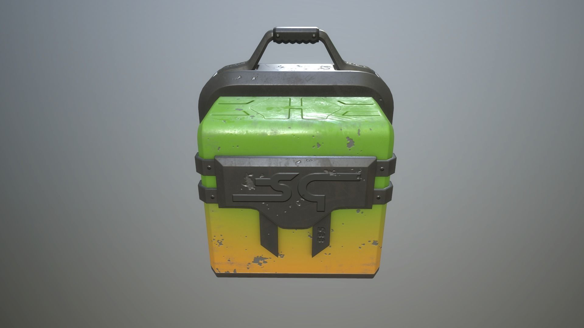 Sci-fi crates Low-poly 3D model_28