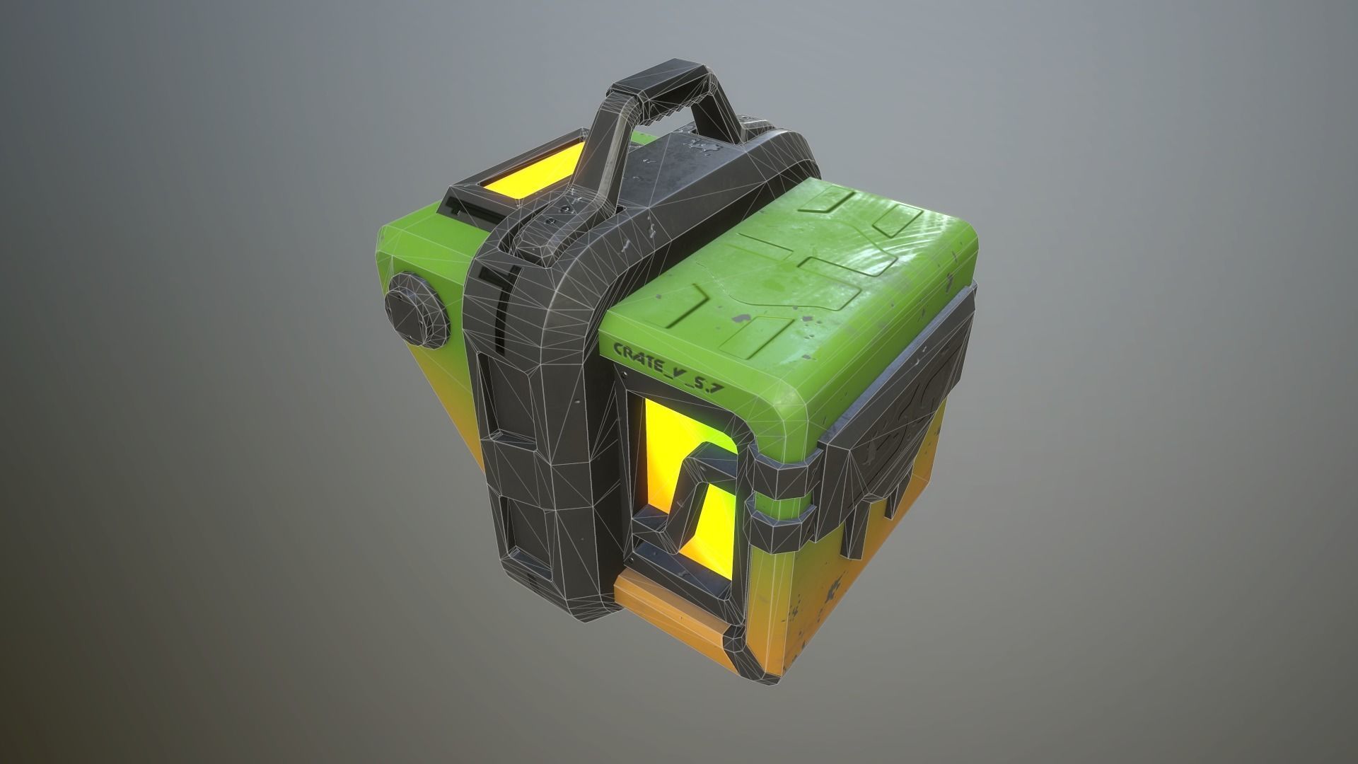 Sci-fi crates Low-poly 3D model_27