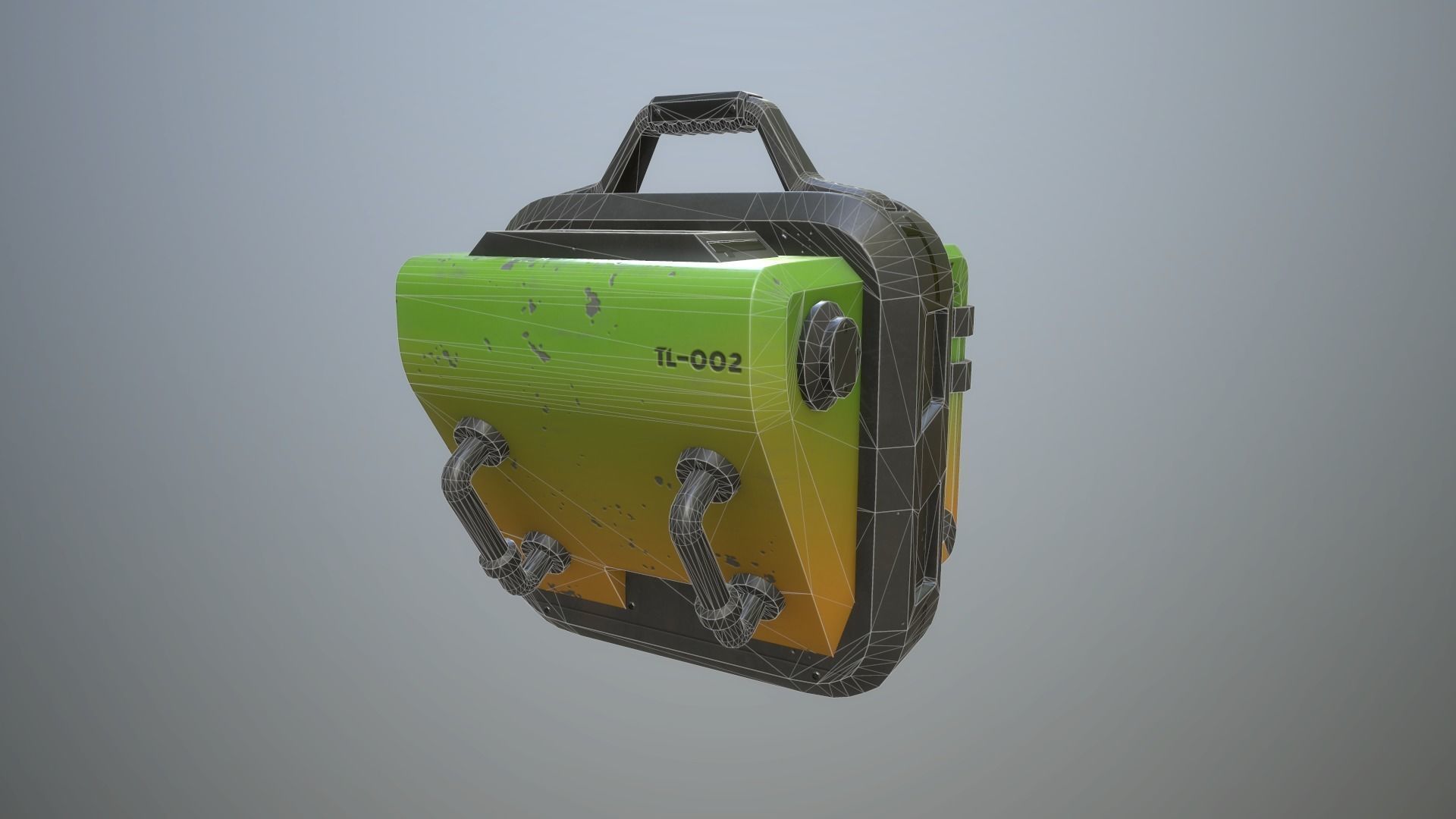 Sci-fi crates Low-poly 3D model_35