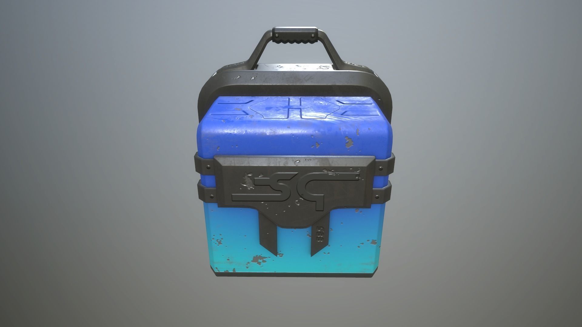 Sci-fi crates Low-poly 3D model_18