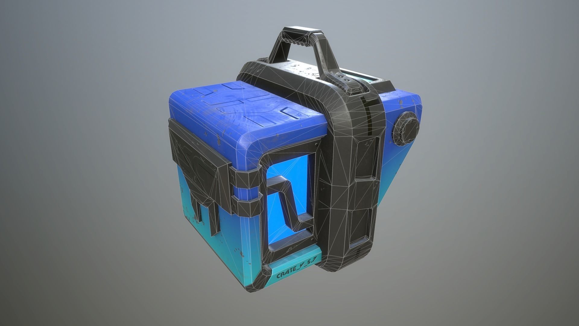 Sci-fi crates Low-poly 3D model_21