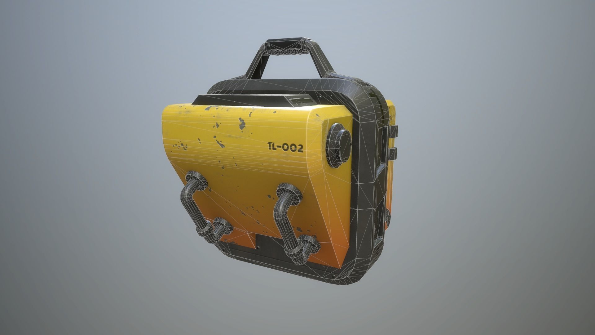 Sci-fi crates Low-poly 3D model_15