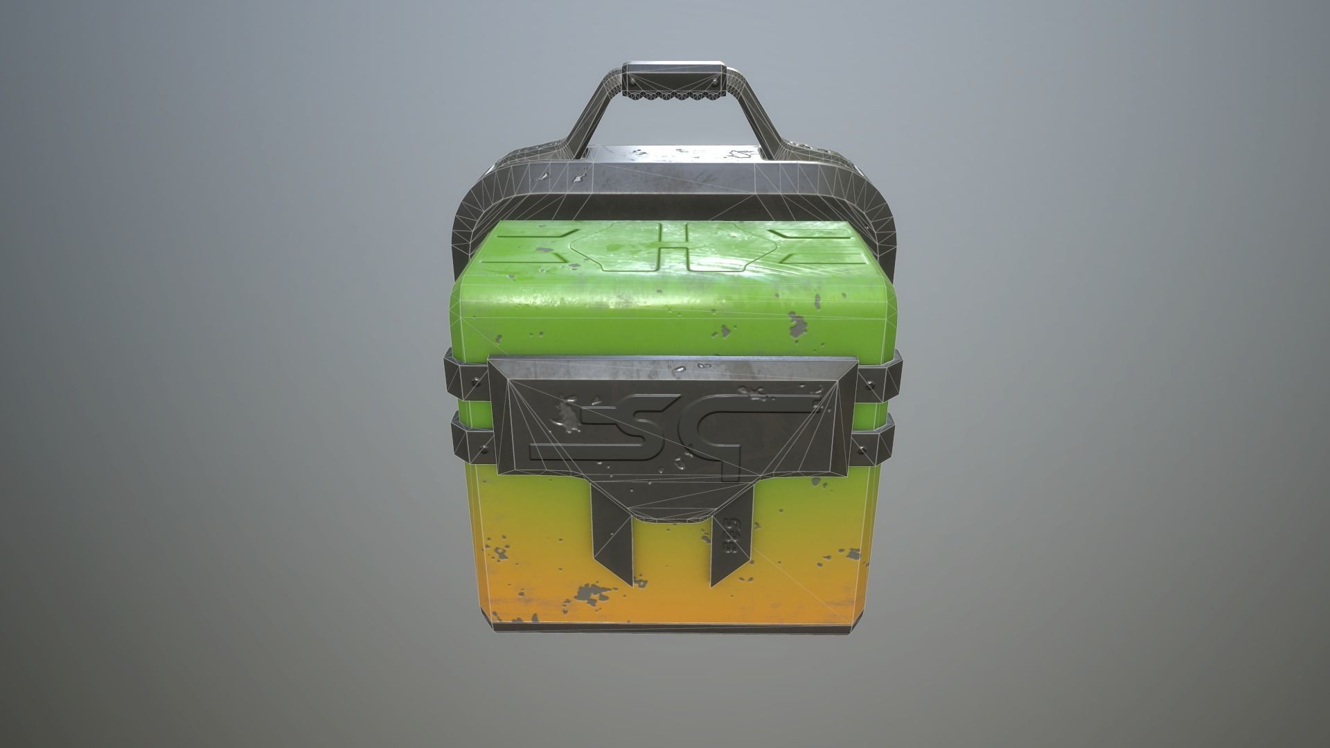 Sci-fi crates Low-poly 3D model_29