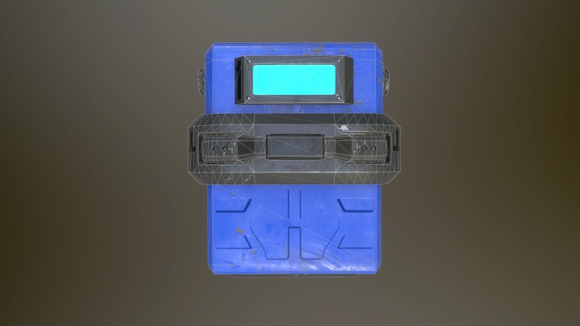 Sci-fi crates Low-poly 3D model_23