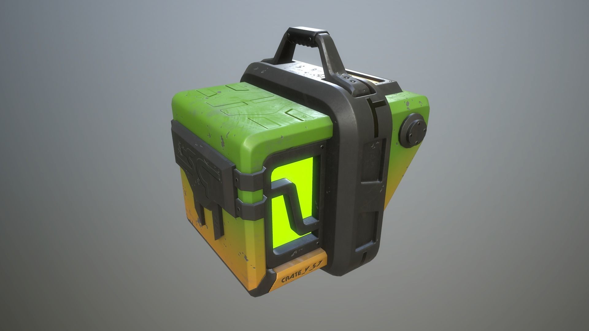 Sci-fi crates Low-poly 3D model_30