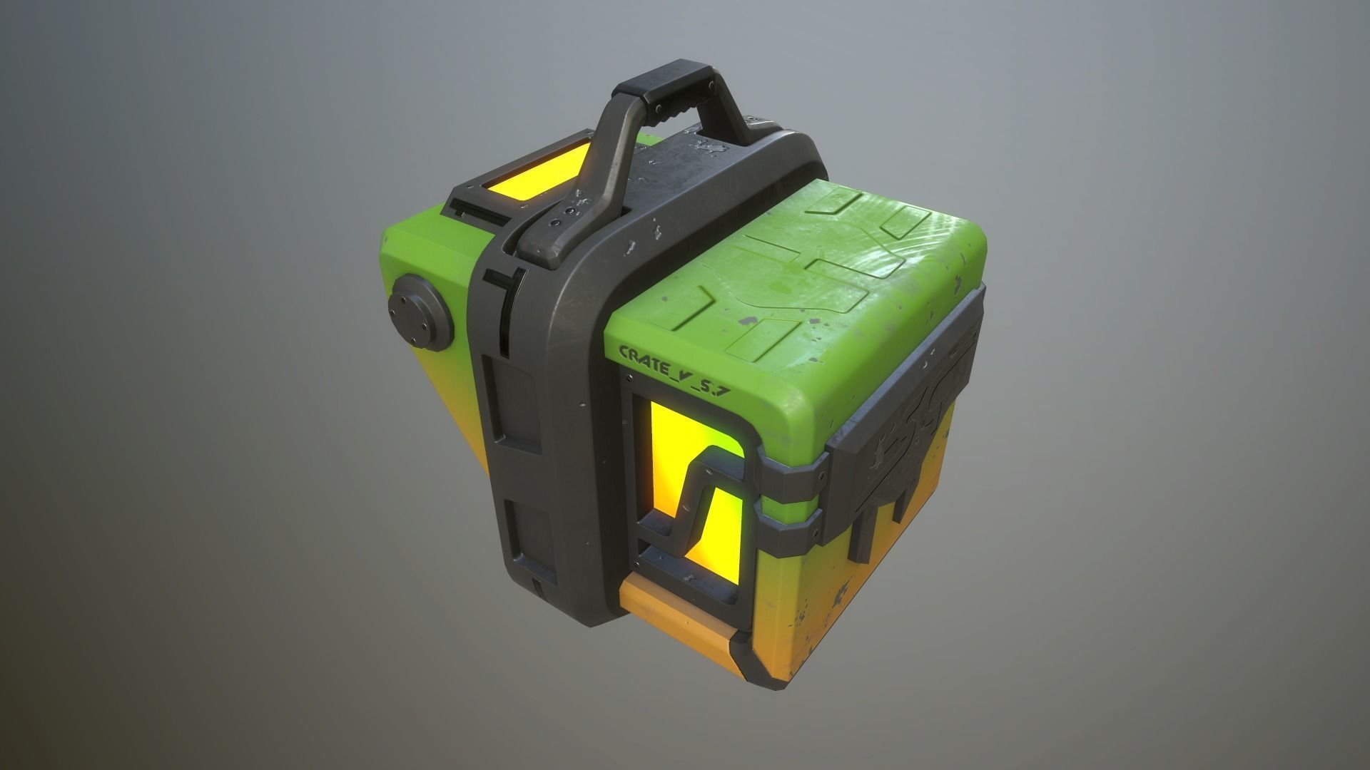 Sci-fi crates Low-poly 3D model_26