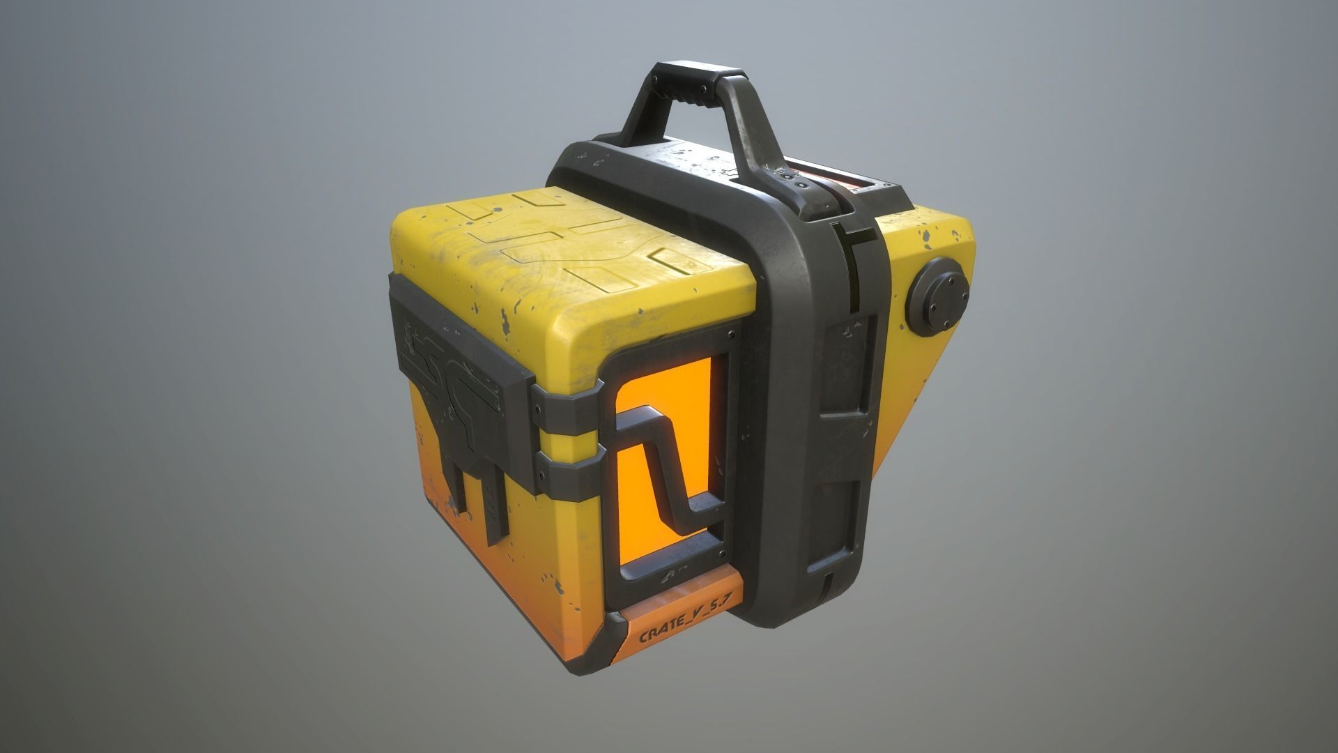 Sci-fi crates Low-poly 3D model_10