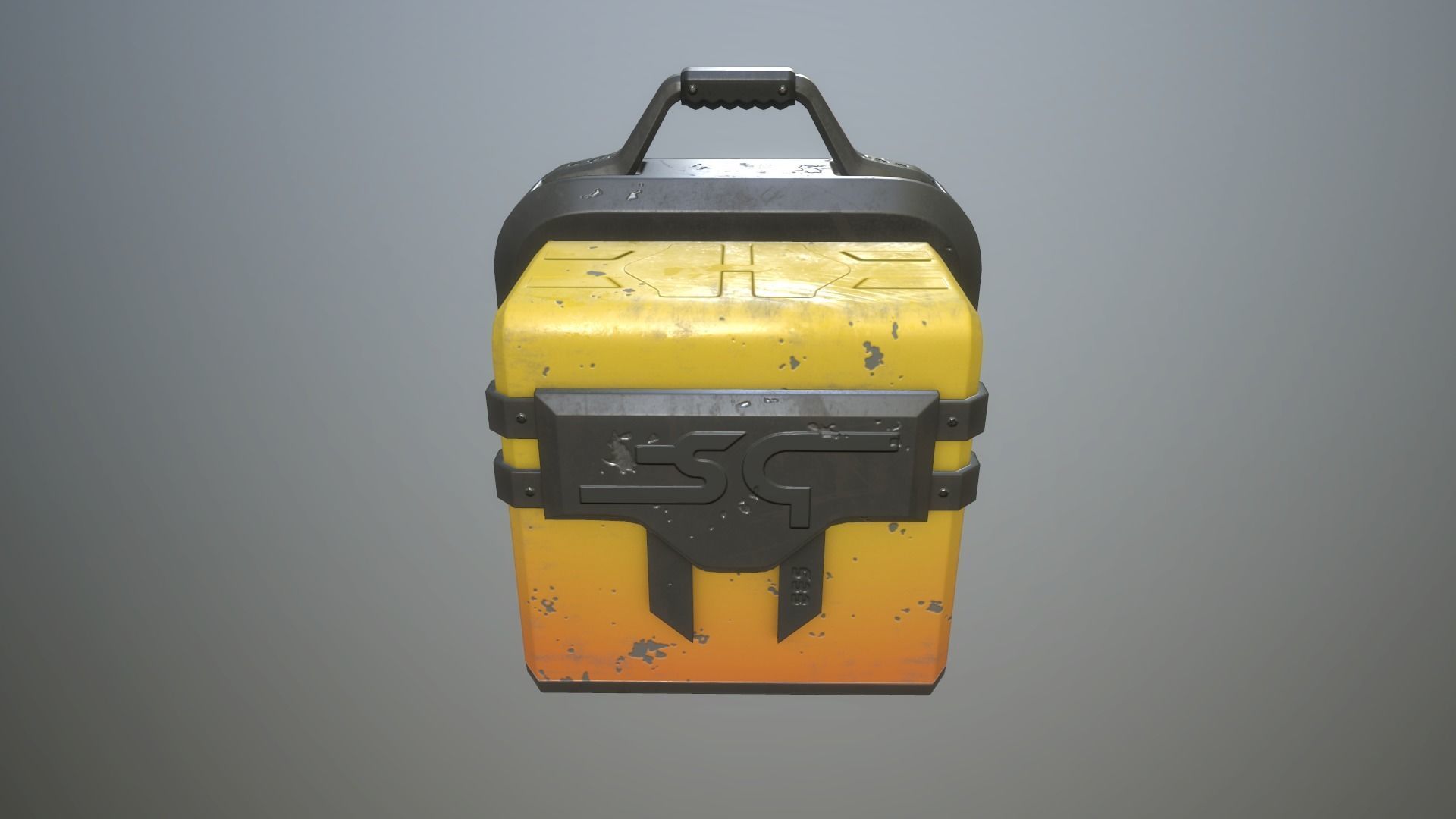 Sci-fi crates Low-poly 3D model_8