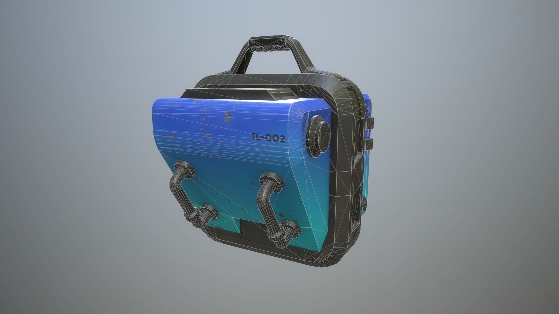 Sci-fi crates Low-poly 3D model_25