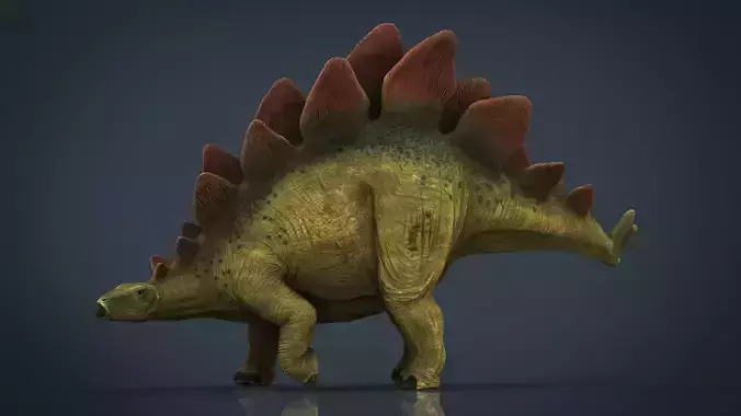 Stegosaurus dinosaur Low-poly 3D model