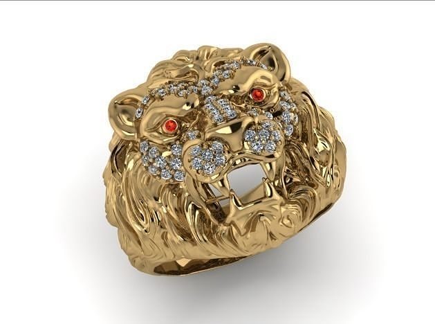 lion ring 3D print model