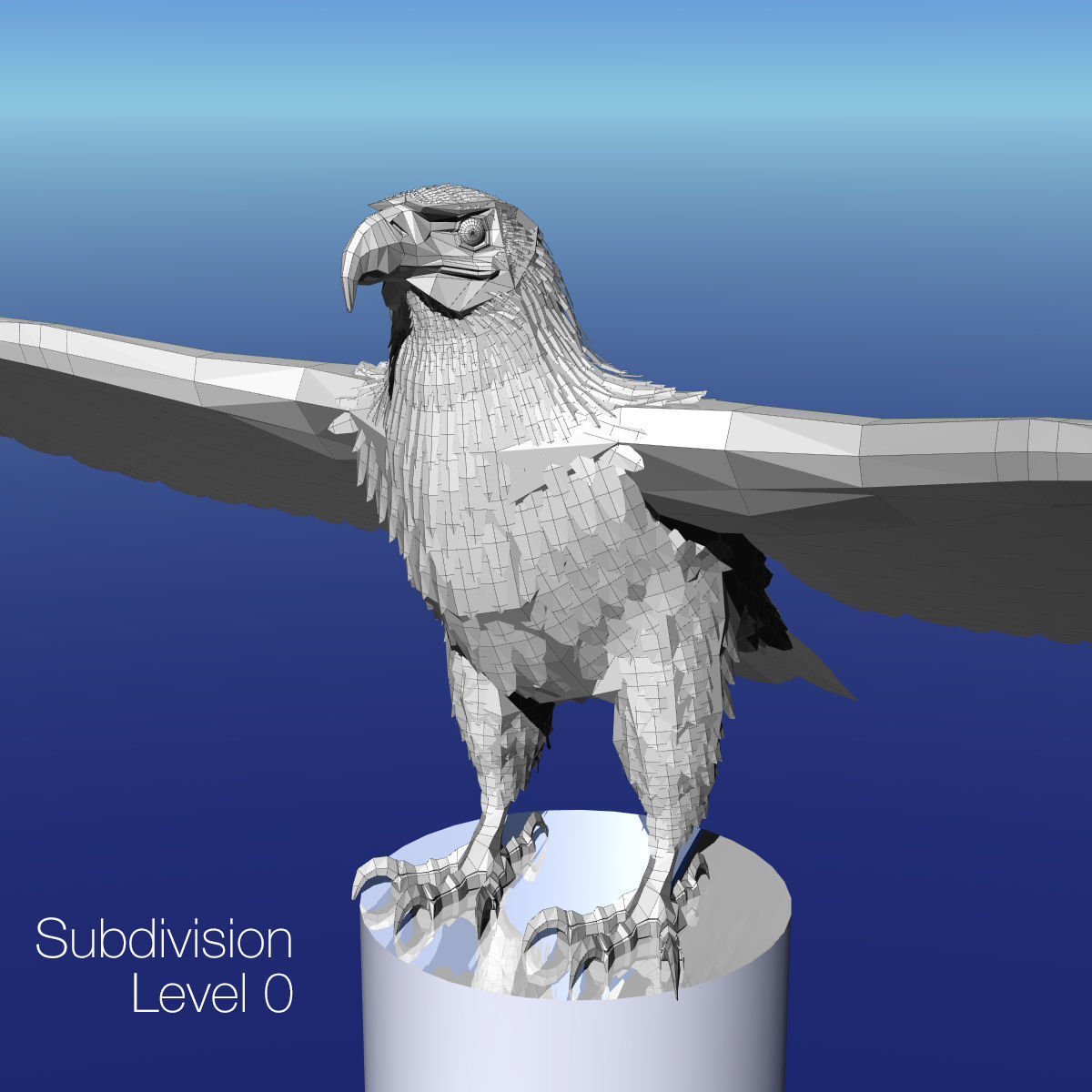 Golden Eagle - rigged - animated standard PBR VRAY 3D model_29