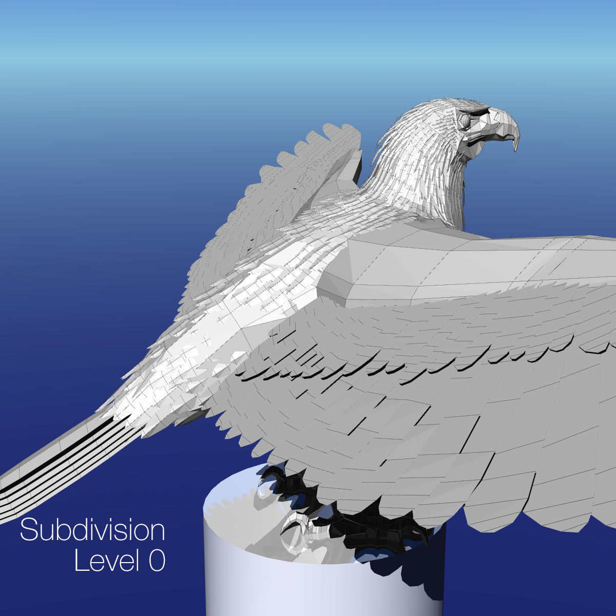 Golden Eagle - rigged - animated standard PBR VRAY 3D model_32