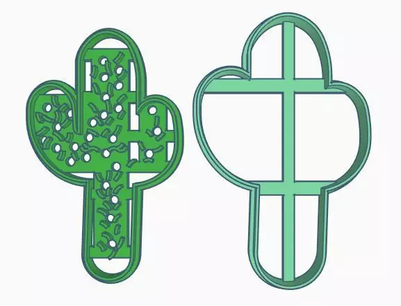 Cactus Cookie Cutter 3D print model