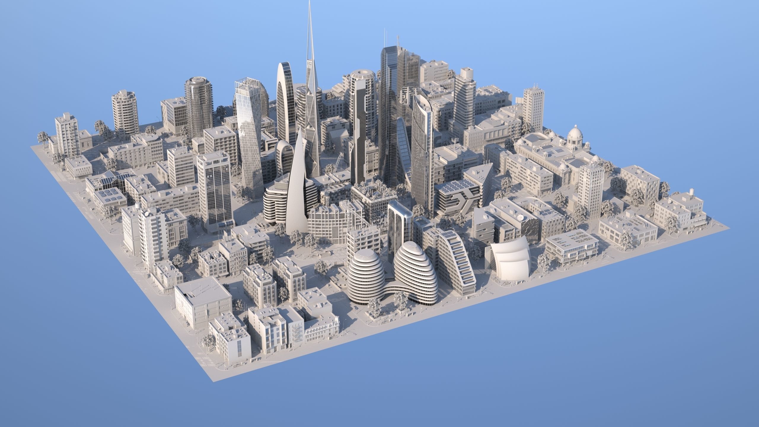 Silver City 3D model_7