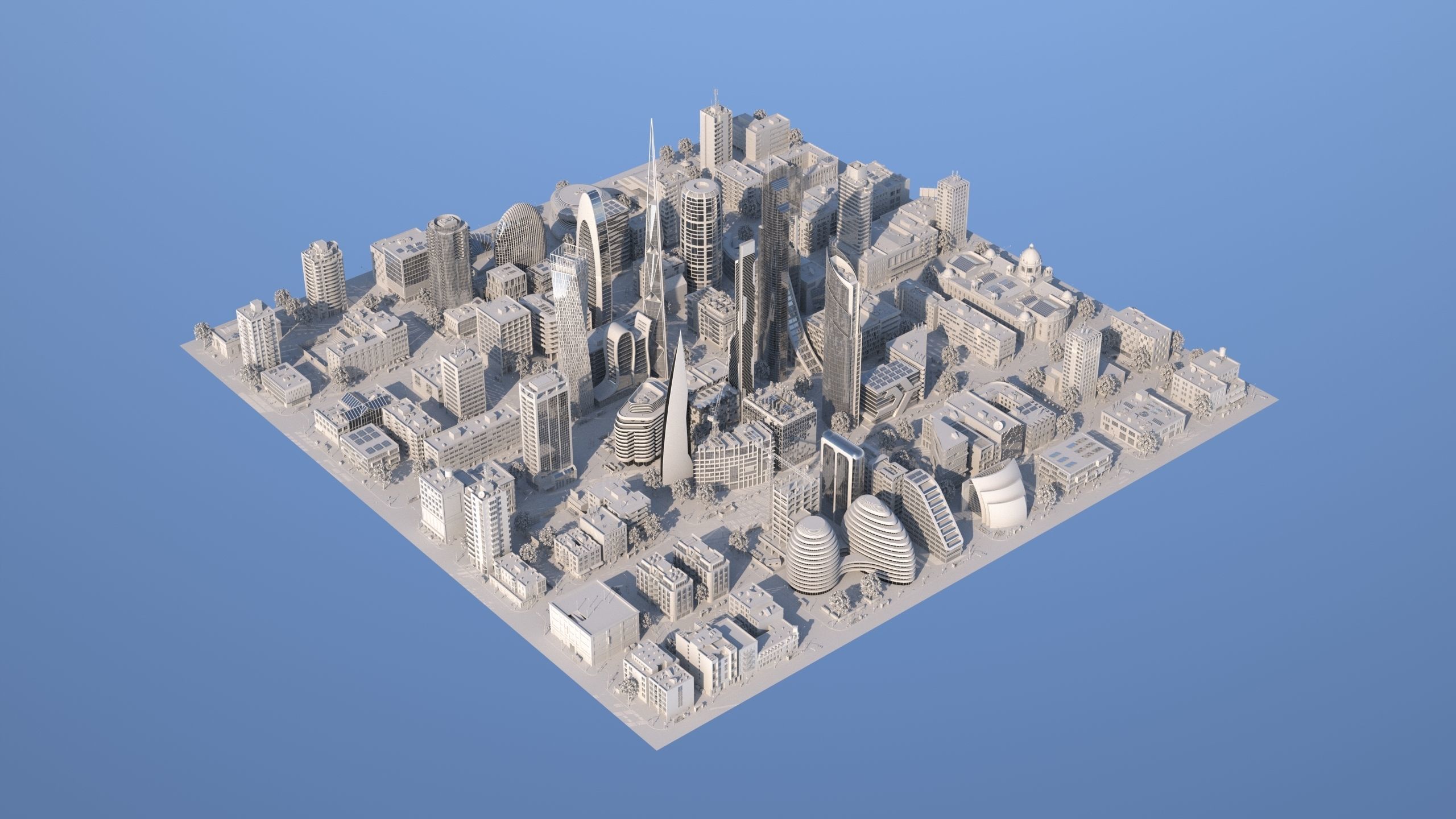 Silver City 3D model_5