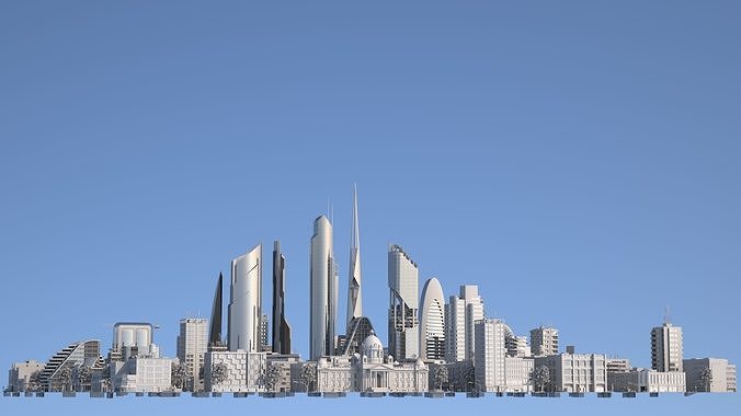 Silver City 3D model 2