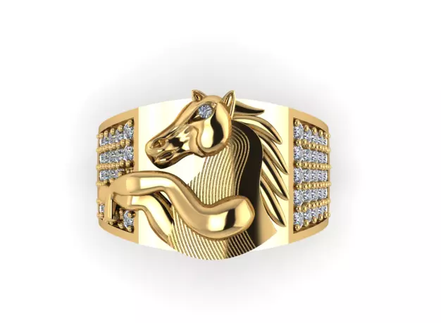 Horse ring Free 3D print model
