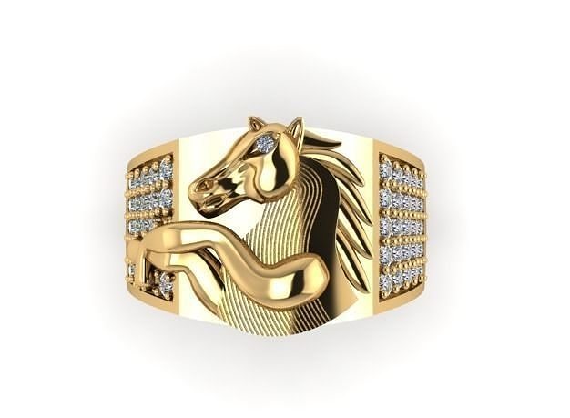 Horse ring Free 3D print model