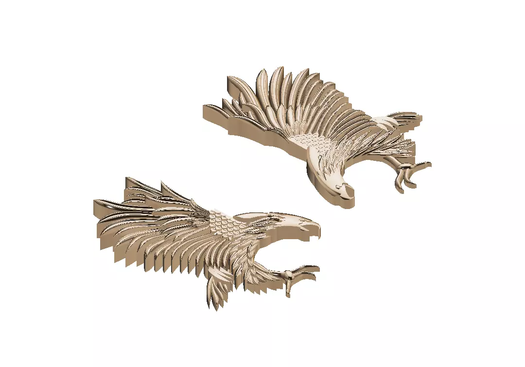 Eagle pair of wall art 3D print model