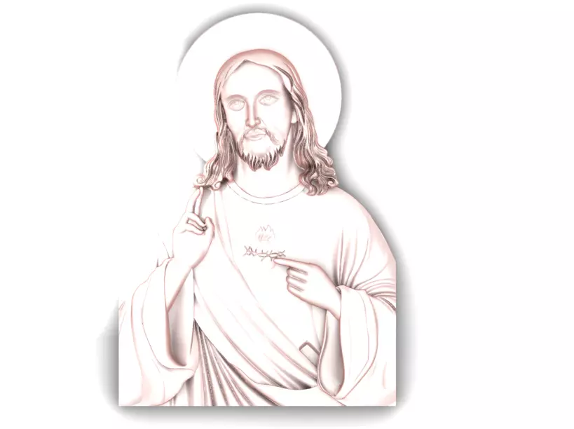 Jesus Head pendant Free 3D print model_0