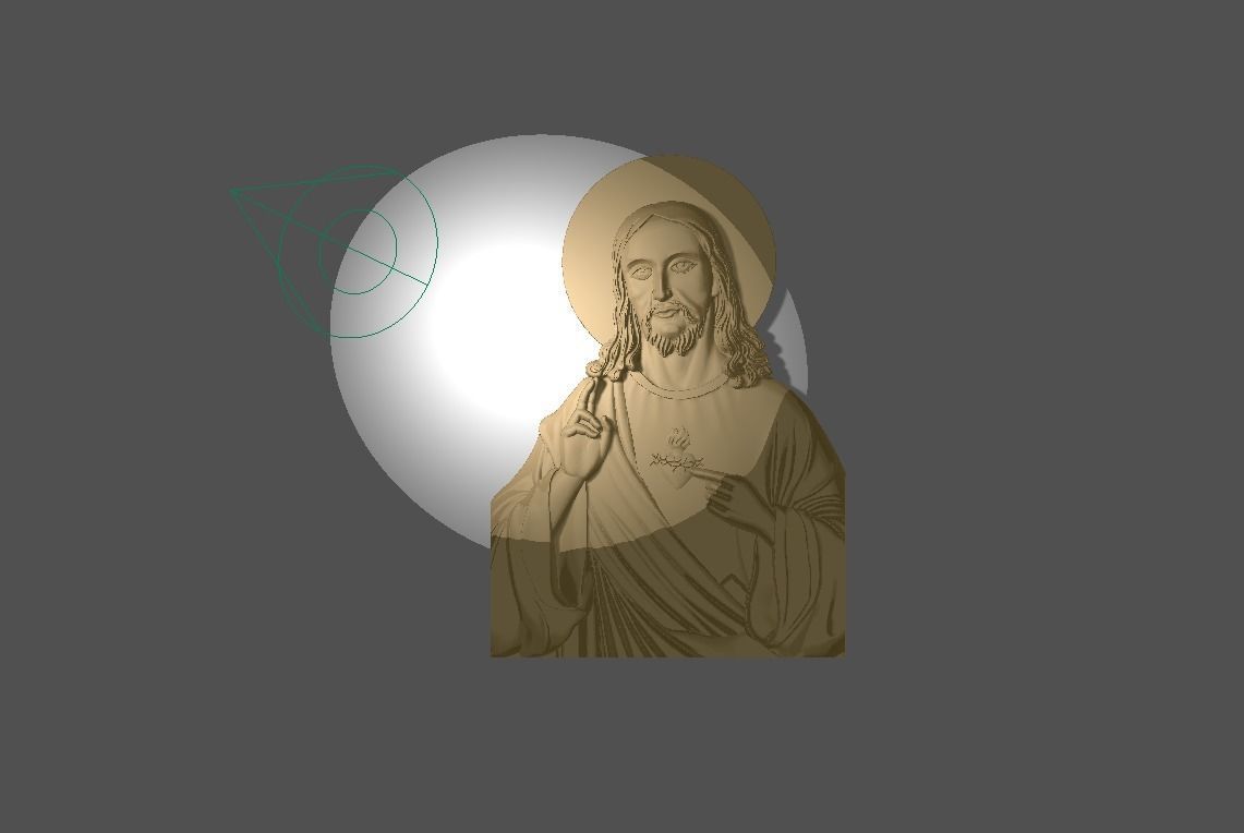 Jesus Head pendant Free 3D print model_1