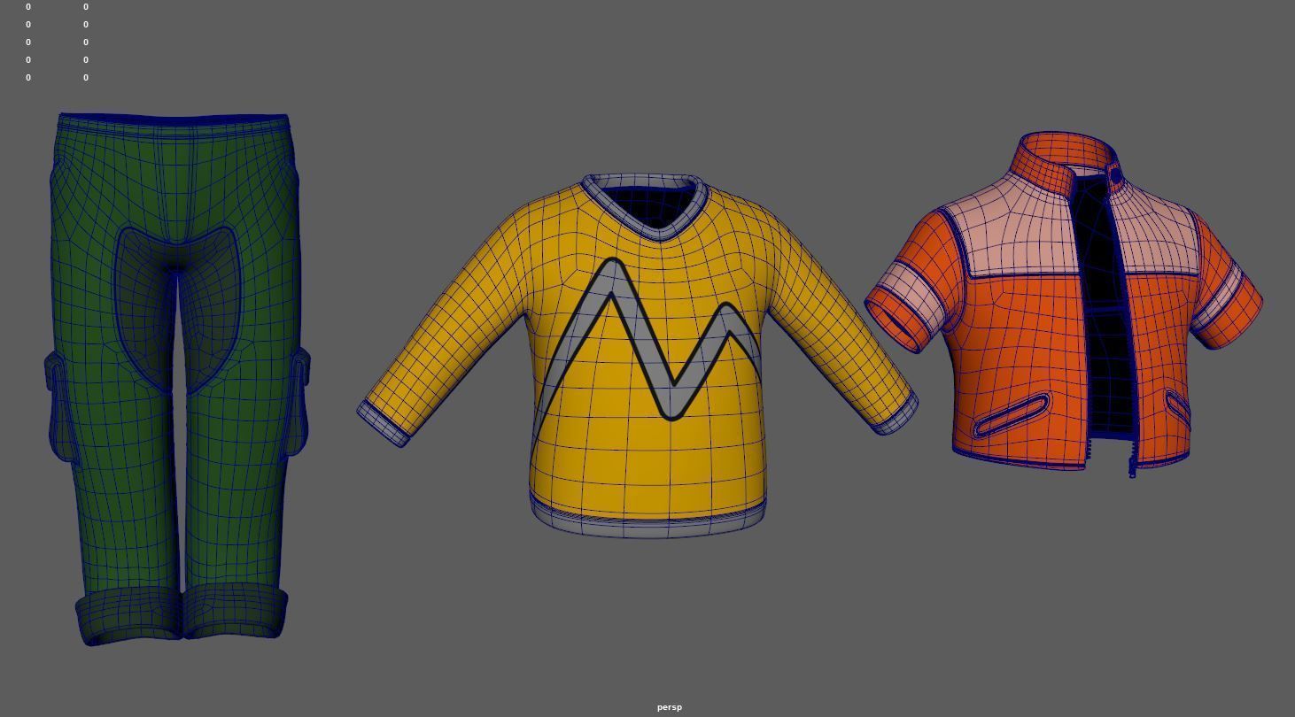 Cartoon Cloth Pack 02 3D model_7