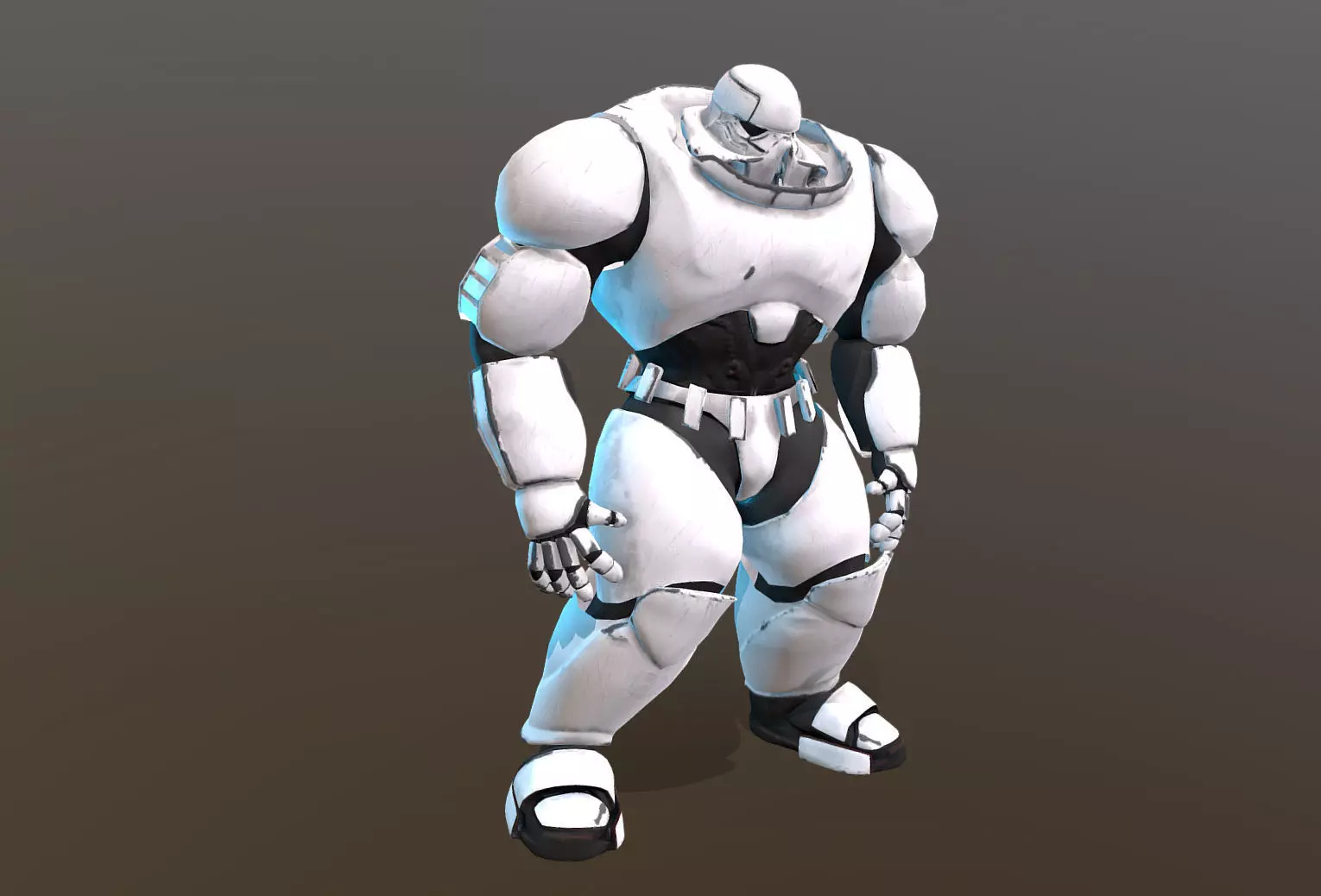 stomtobt003 humanoid robot Low-poly 3D model_0