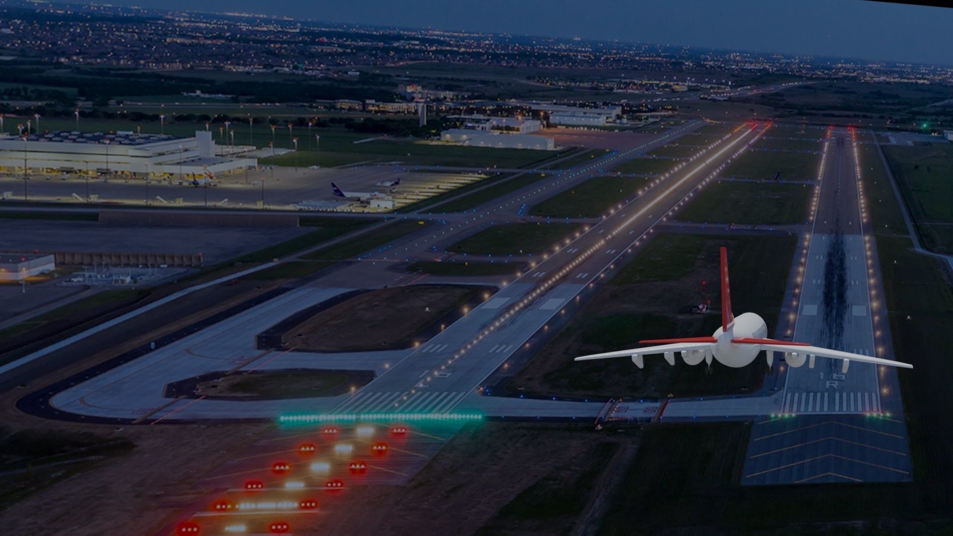 Aircraft LowPoly passenger airplane flying in sky Low-poly 3D model_8