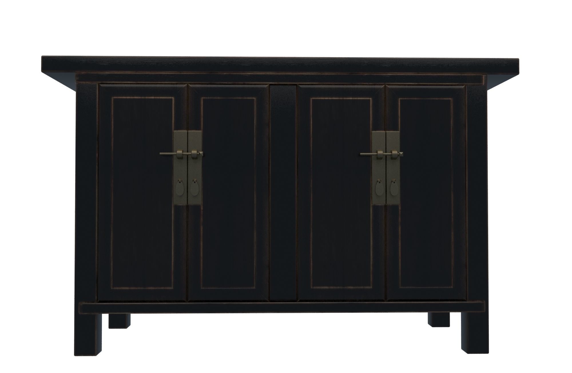 Commode 1 cabinet with two doors 3D model_5