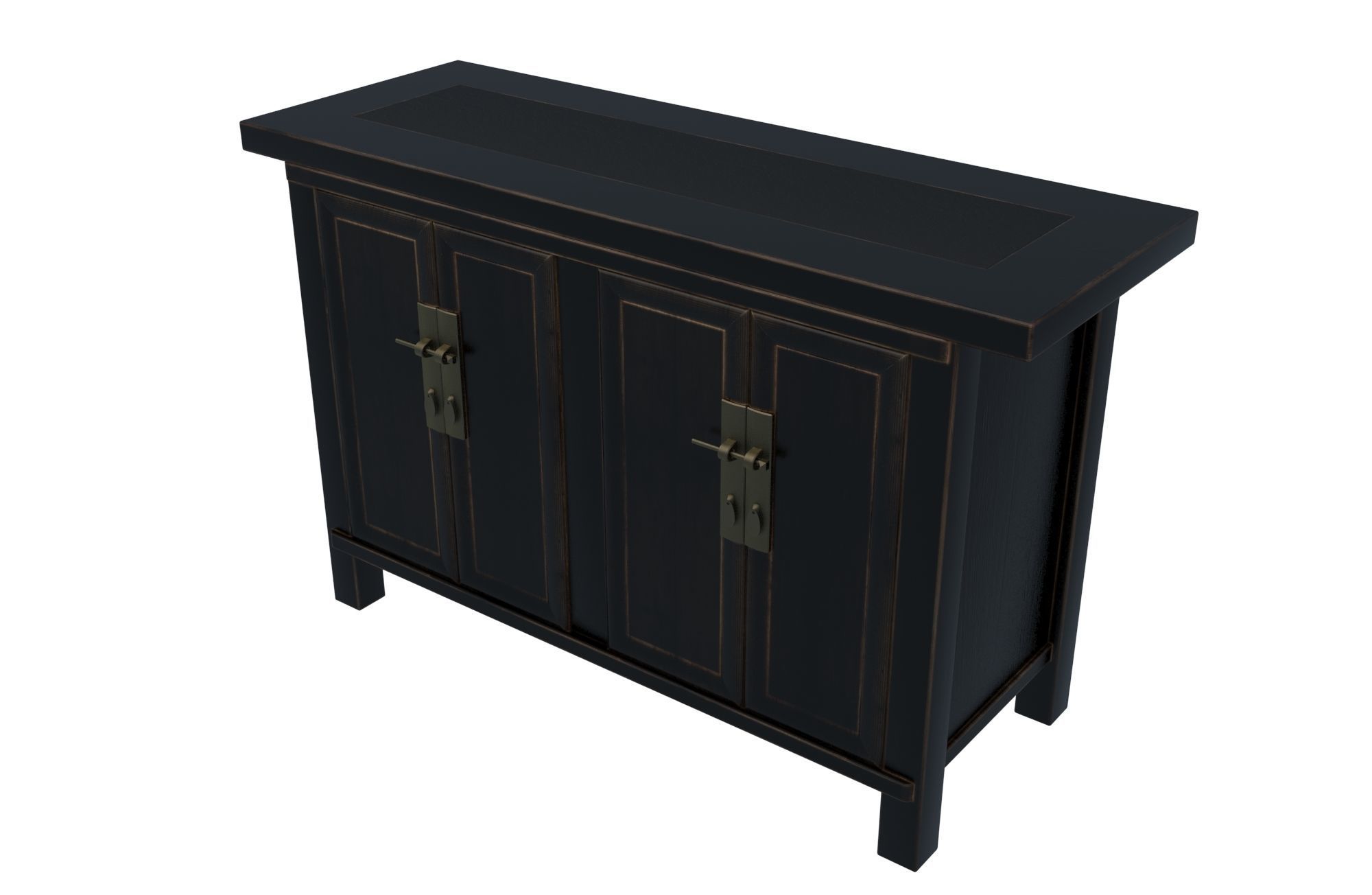 Commode 1 cabinet with two doors 3D model_2