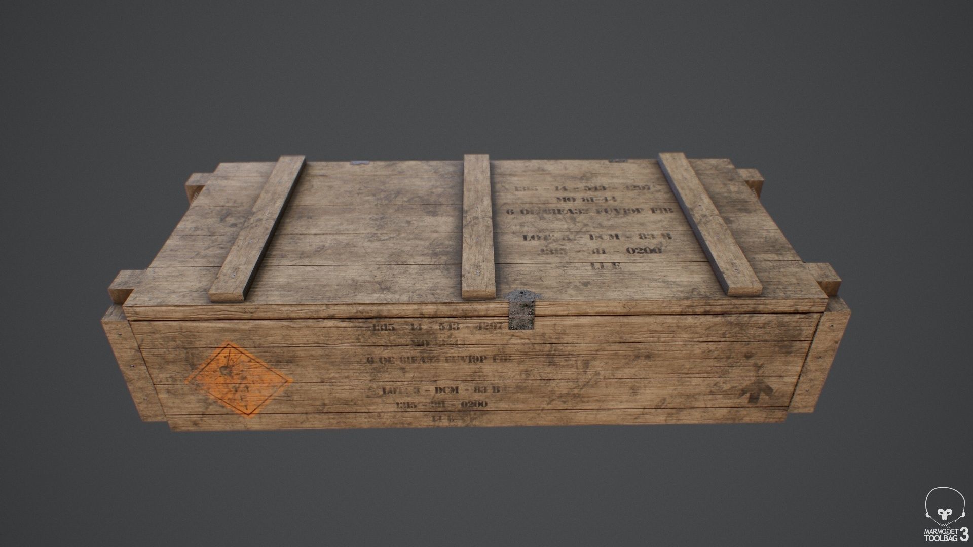 Sealed Ammunition Box Low-poly 3D model_1