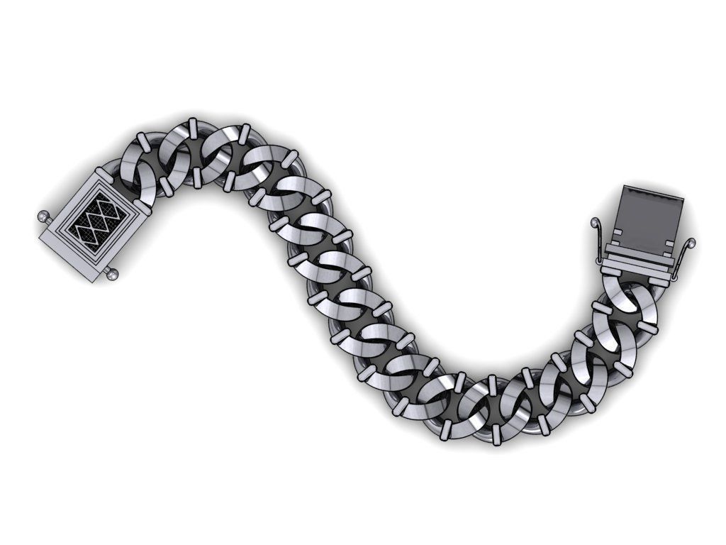 Chain Bracelets 15 3D print model_2