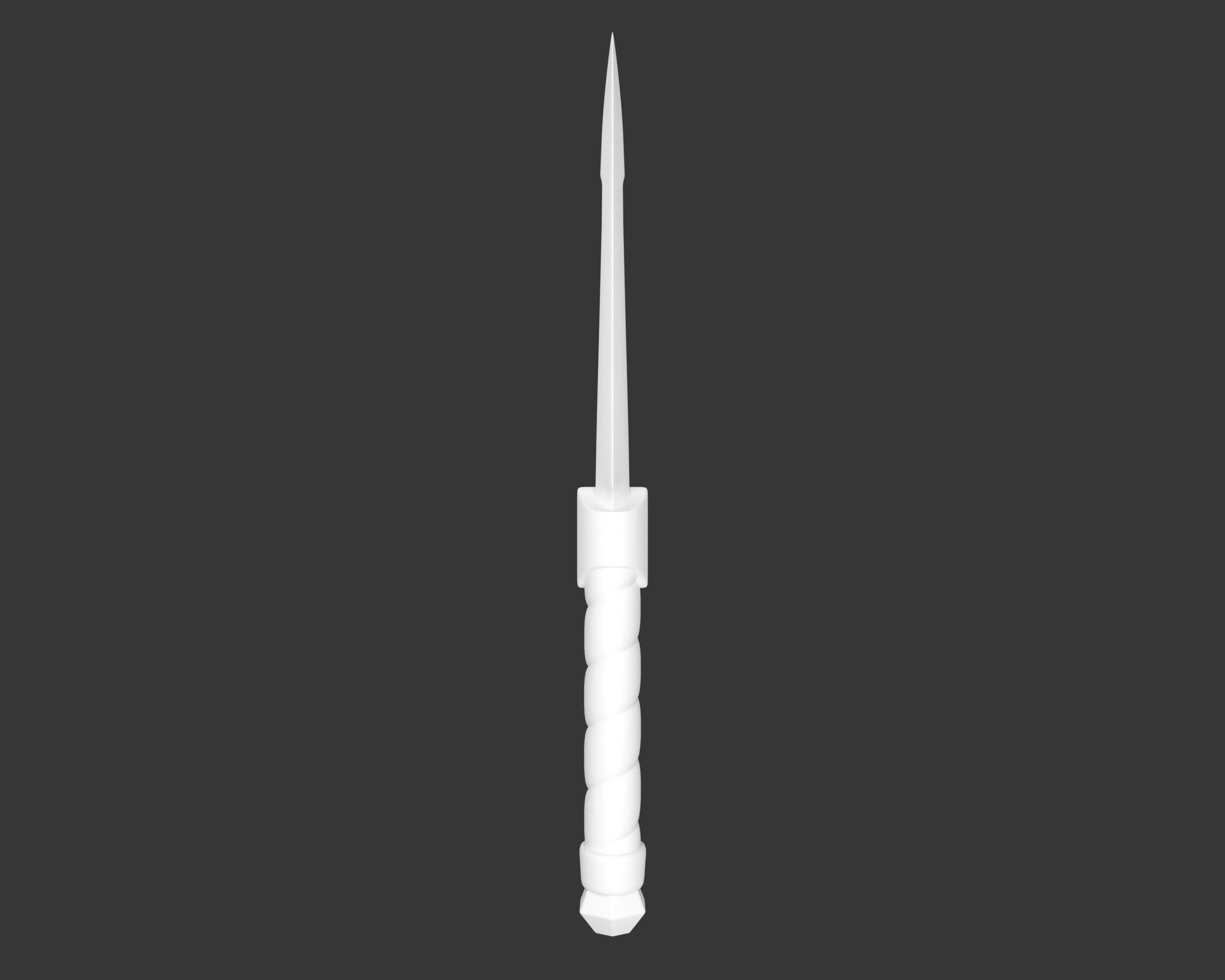 Medieval Noble Weapon Knife Low-poly 3D model_7